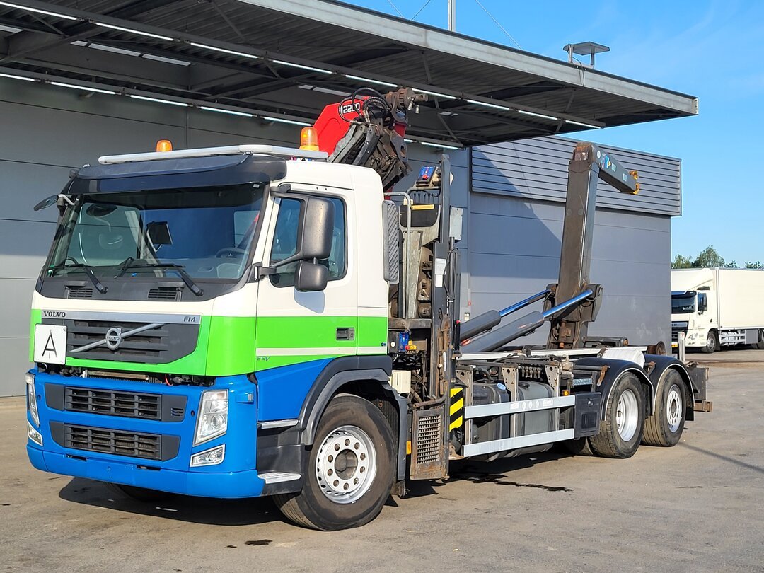 Volvo FM 370 Containersystem HMF 2200-K3 Kran Crane VDL S21-6200 Hooklift Lift+steering axle Euro 5 – foto 9 – kavel bij BAS World Auctions, Veghel