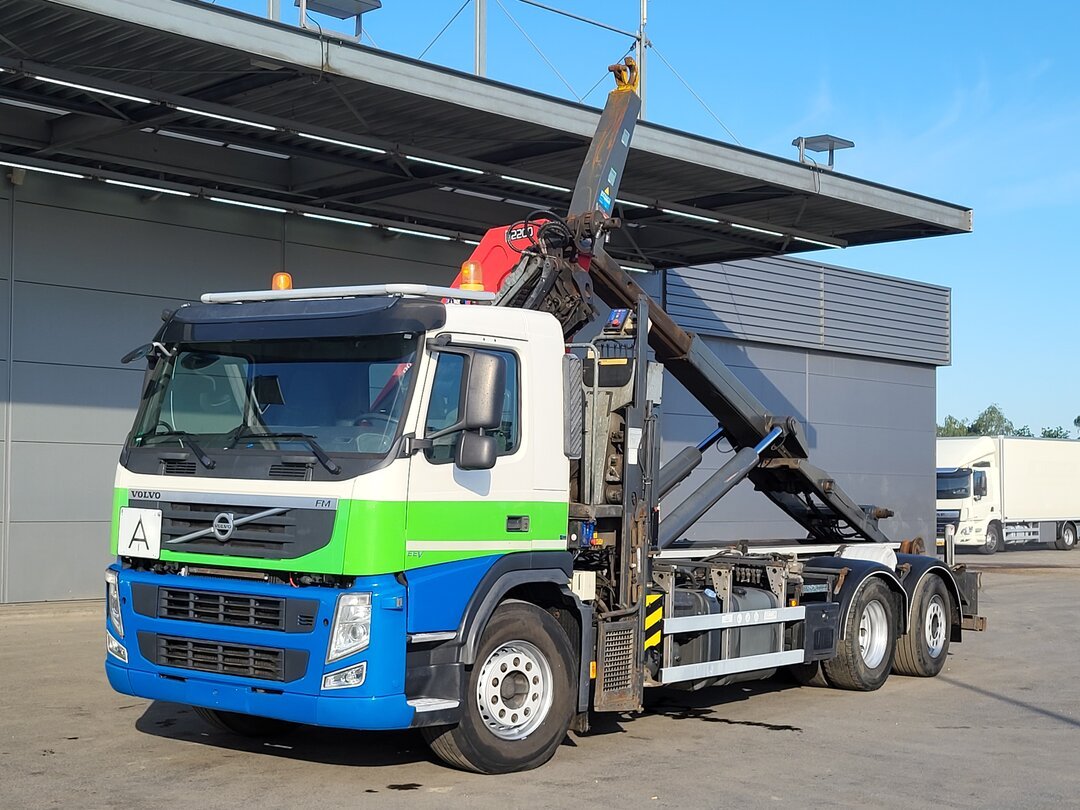 Volvo FM 370 Containersystem HMF 2200-K3 Kran Crane VDL S21-6200 Hooklift Lift+steering axle Euro 5 – foto 7 – kavel bij BAS World Auctions, Veghel