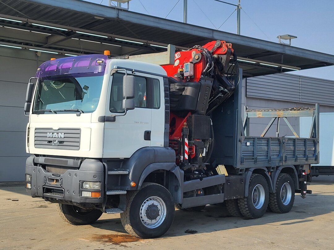 MAN TGA 33.350 Open Fassi F600 Crane Kran + Fly-Jib 6+6 Extensions Manual Full Steel – foto 9 – kavel bij BAS World Auctions, Veghel