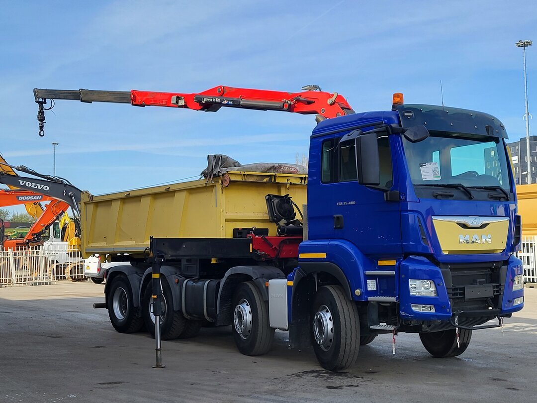 MAN TGS 35.480 Tipper HMF 2243-Z2 Crane Tipper – foto 2 – kavel bij BAS World Auctions, Veghel