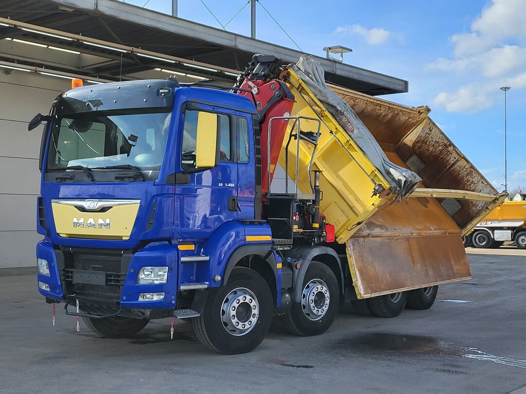 MAN TGS 35.480 Tipper HMF 2243-Z2 Crane Tipper – foto 3 – kavel bij BAS World Auctions, Veghel