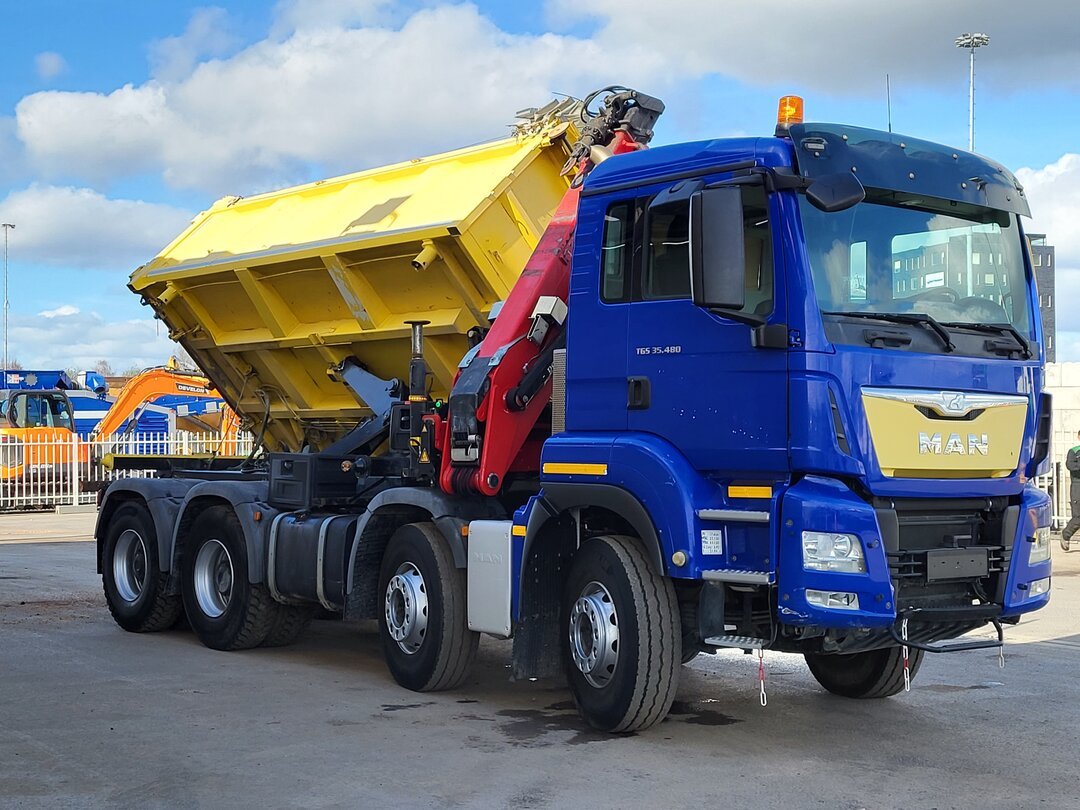 MAN TGS 35.480 Tipper HMF 2243-Z2 Crane Tipper – foto 4 – kavel bij BAS World Auctions, Veghel