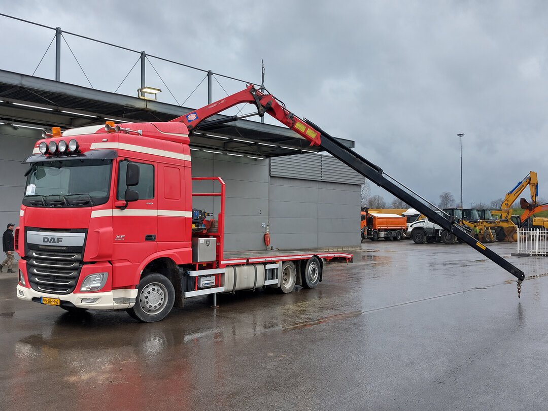 DAF XF 440 Open HMF 900-K2 Kran Winch Lift-Lenkachse – foto 5 – kavel bij BAS World Auctions, Veghel