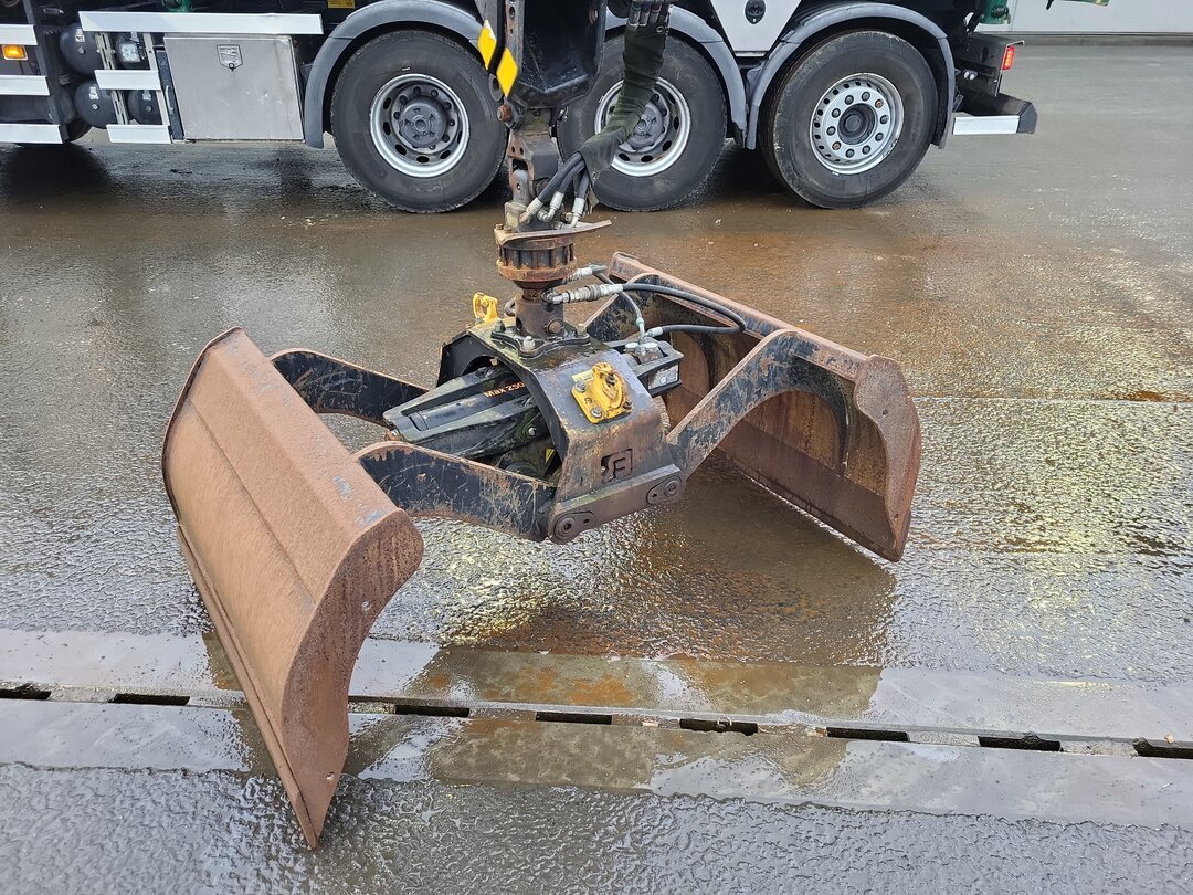 Scania P410 Tipper HMF 1800K3 Crane HSW 2-side tipper Lift+Steering axle – foto 8 – kavel bij BAS World Auctions, Veghel