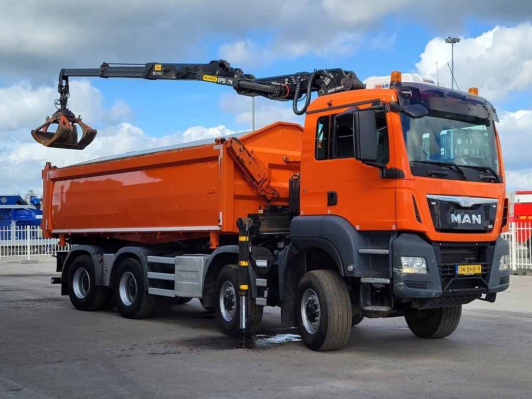 MAN TGS 41.440 Tipper Palfinger Q170Z Crane 8x8 Wide-Spread Euro 6 – foto 3 – kavel bij BAS World Auctions, Veghel