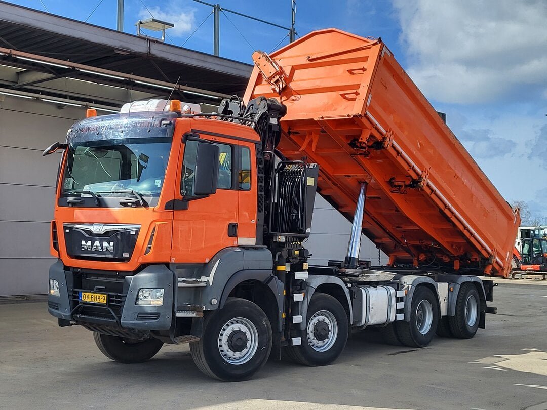 MAN TGS 41.440 Tipper Palfinger Q170Z Crane 8x8 Wide-Spread Euro 6 – foto 7 – kavel bij BAS World Auctions, Veghel
