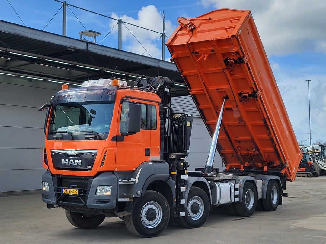 MAN TGS 41.440 Tipper Palfinger Q170Z Crane 8x8 Wide-Spread Euro 6 – foto 8 – kavel bij BAS World Auctions, Veghel
