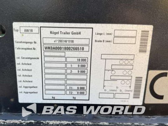 Kögel 2-Axle BDF – foto 6 – kavel bij BAS World Auctions, Burgrieden