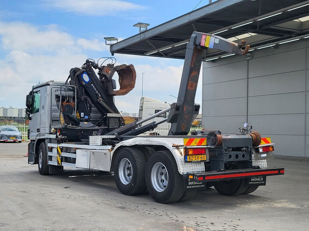 Mercedes Actros 2532 Containersystem NL-Truck HMF 1643 Z2 Crane Kran 21 tons VDL Hooklift Lift-Axle Euro 5 – foto 7 – kavel bij BAS World Auctions, Veghel