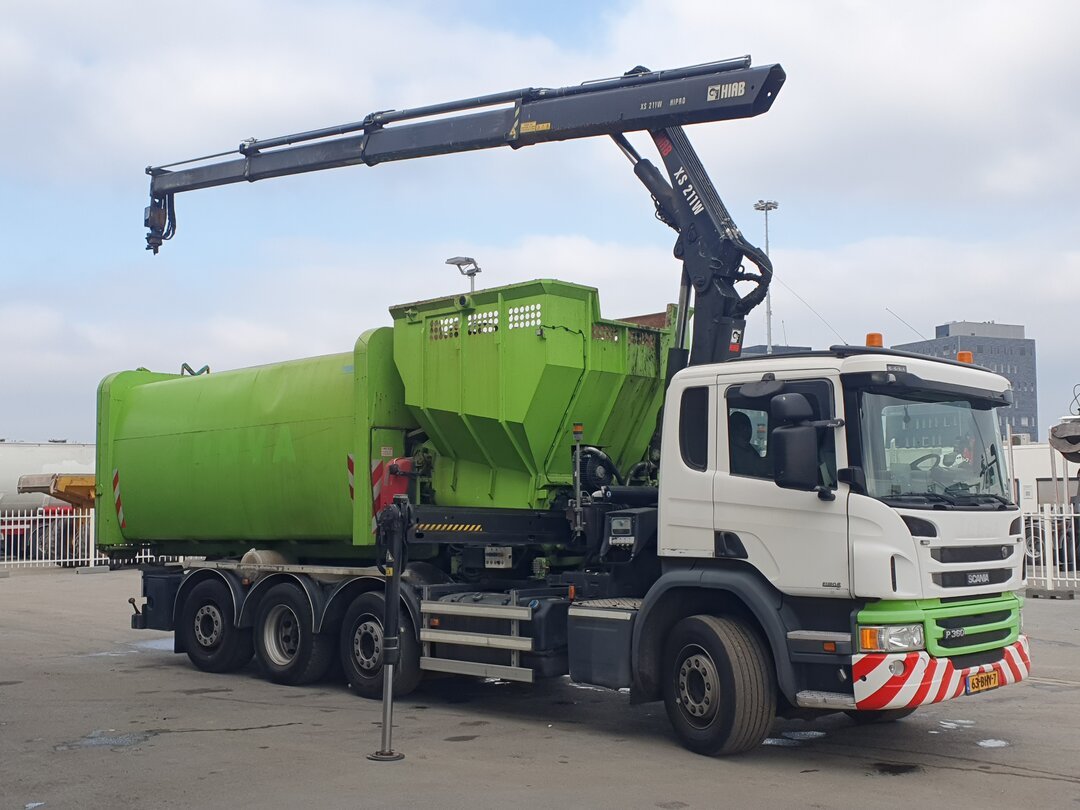 Scania P360 Garbage truck Crane HIAB – foto 2 – kavel bij BAS World Auctions, Veghel