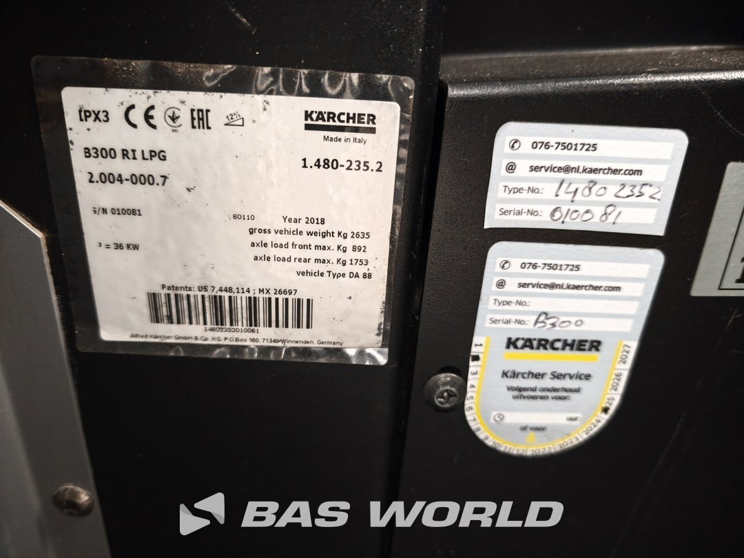 Kärcher B 300 R LPG Sweeper Machine – foto 8 – kavel bij BAS World Auctions, Rotterdam