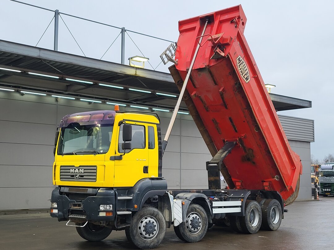 MAN TGA 41.440 Tipper 8x8 18m3 Meiller tipper Steelsuspension Big-Axle Manual Euro 4 – foto 2 – kavel bij BAS World Auctions, Veghel