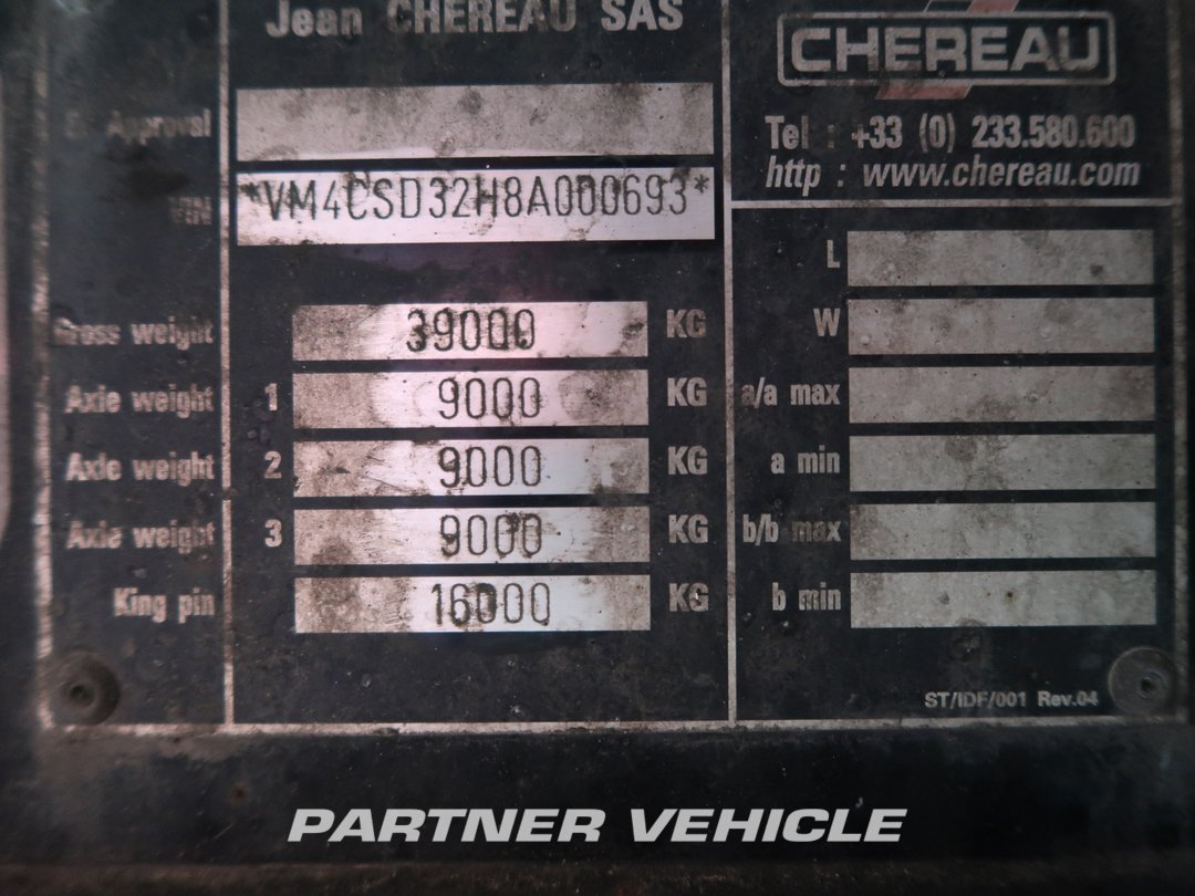 frontLeft : Chereau Thermoking, SAF, TUV, NL Trailer Semirremolque frigorífico