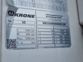 Foto van Gebruikt Oplegger Krone SD 2019